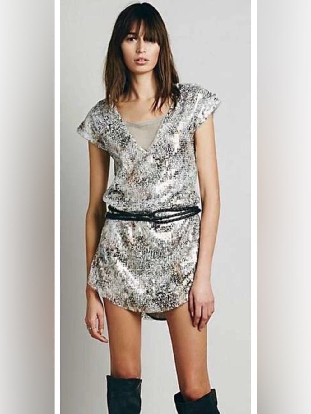 Free People Midnight Dreamer Shattered Glass Dress